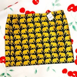 NWT J Crew Golden Elephant skirt